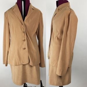 Studio C Beige Skirt Suit Combo Size 6